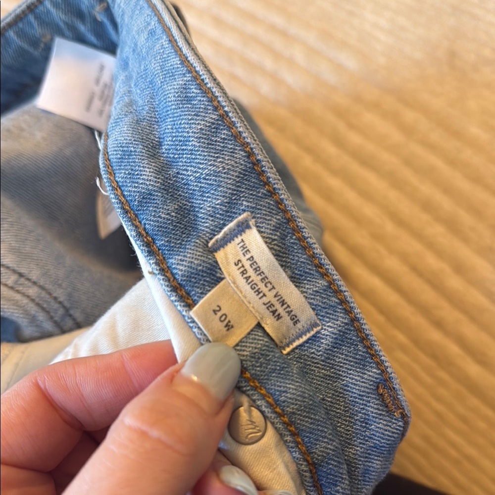 Madewell Blue Straight Leg Jeans
